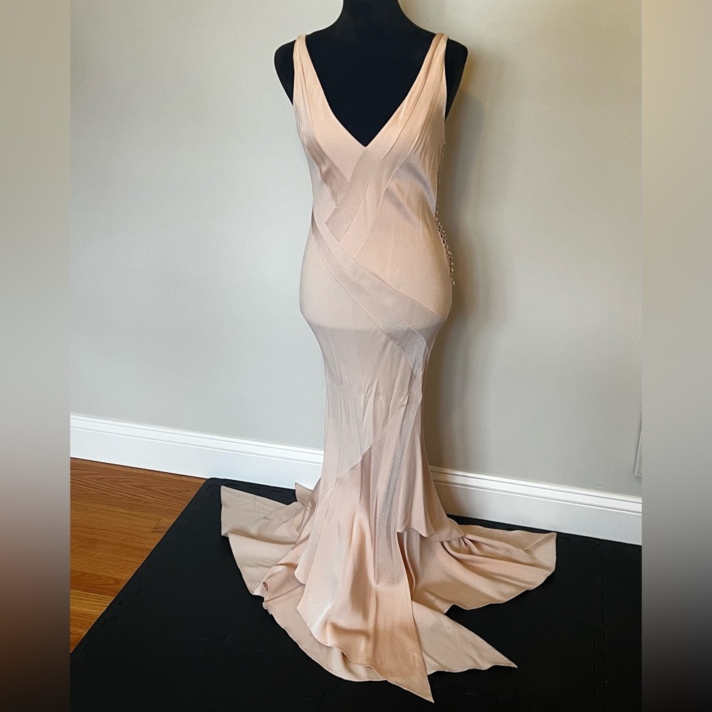 Vintage Christian Dior Silk Formal Dress